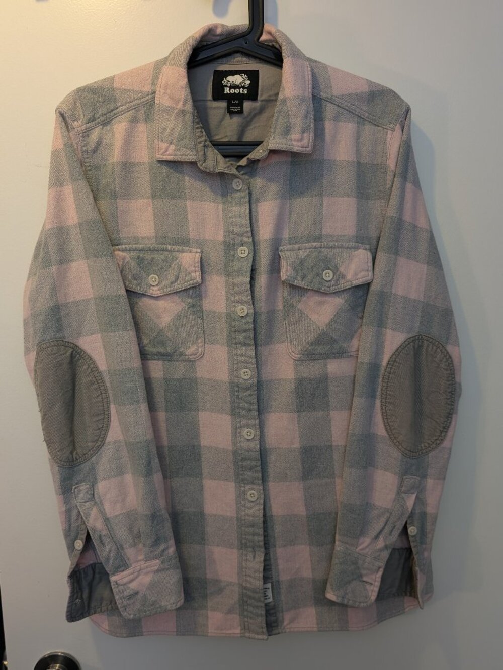 Roots Flannel Grey and Pink Women's Size Large